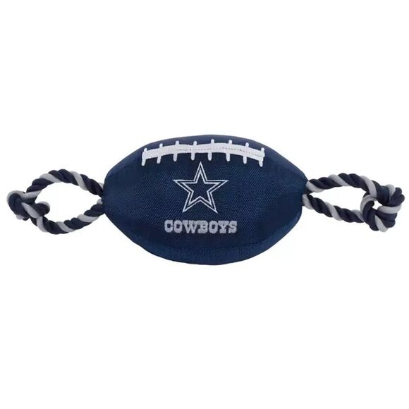 Dallas Cowboys NFL Licensed Nylon Football Rope Tug Dog Toy. - Picture 1 of 3